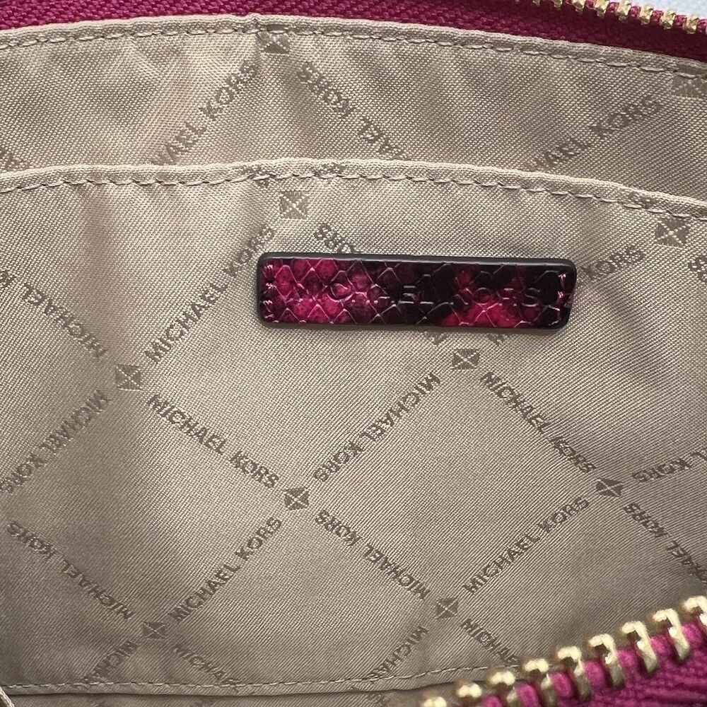 Michael Kors Jet Set Python Print Crimson Red Bla… - image 7